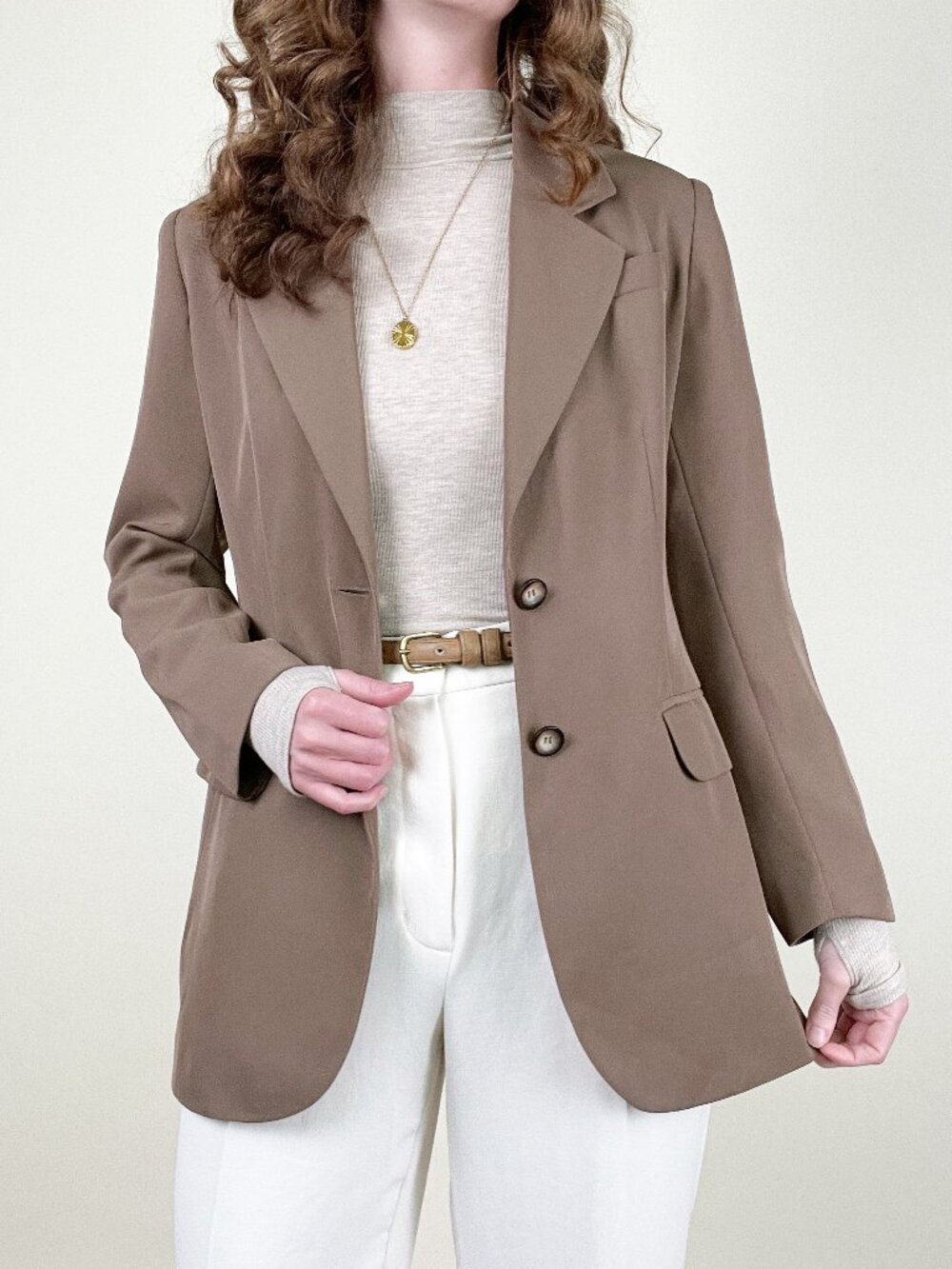 Vintage 90s Minimalist Blazer Suit Jacket Coat Minimalism Capsule Wardrobe 1990s